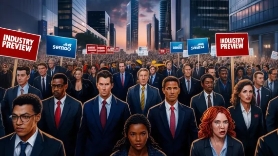 Industry Preview Amidst Corporate Unrest: A Day of Anticipation and Protest